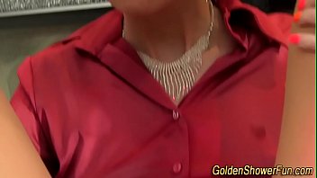 Facialized Slut Urinates