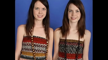 Identical Lesbian Twins Posing Together And Showing All...