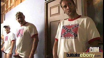 Gorgeous Ebony Lady Sucks White Dicks And Gangbang Fucking 8 - interracial, blowjob, group, cocks, gangbang, oral, bukkake - Video 5053479