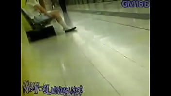 A Student Shoes Playing In The Mtr Station