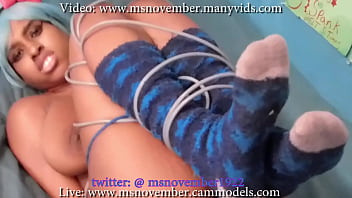 Stepdad! Msnovember Stepdad Lost It And Tied Her Beautiful Ebony Body, Giant Natural Titties And Sweet Pussy On Sheisnovember