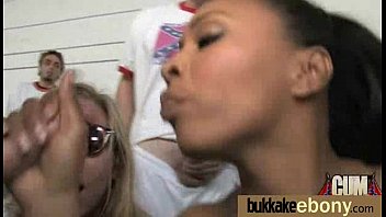 Black Girl Sucks Many White Cocks In Redneck Group 1 - interracial, blowjob, group, cocks, gangbang, oral, bukkake - Video 5020971