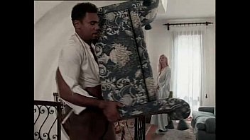 Black Servant Seduced By Her Hot Blonde Landlady In Sexy Lingerie
