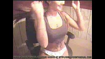 Teen Wearing Granny Panties Flashing Her Boobs On Surveliance Cam