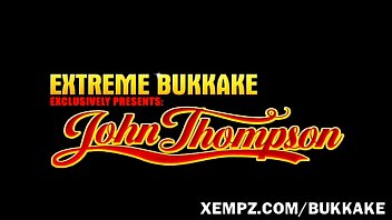 Fake Blonde Make Bukkake With Strangers At Extreme Bukkake