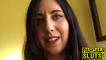 Amateur Brunette Wife Honesty Masturbates On The Couch