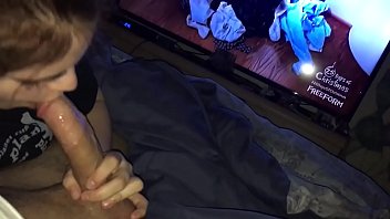 Young Amateur Girl Pleasing Her Man On Christmas Eve.