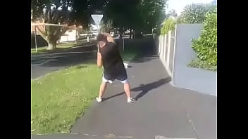 Ebony Showing Off How She Smacks Ass With A Unknown Weapon