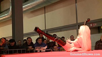 Sexy Slut Gets Down And Dirty On The Stage