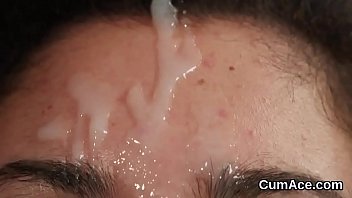 Peculiar Beauty Gets Jizz Load On Her Face Swallowing All The Ejaculate