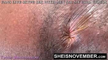 Hd Msnovember Nasty Asshole Sphincter Close Up, Winking Her Dirty Black Butthole Open And Closed On Sheisnovember