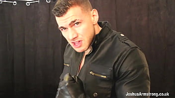 Muscle Hunk Sucking Up Cum Of My Leather Gloves