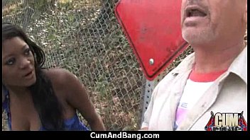 Busty Ebony Whore Gangbanged And Covered In Cum 14 - Interracial-blowjob-group-ebony-oral