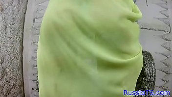 Stunning Russian Tgirl Toys Ass And Jerksoff