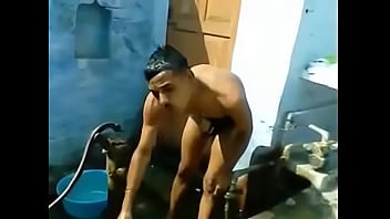 Indian Boy Bulge While Bathing