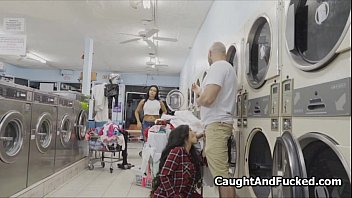 Busty Caught Stealing At Laundromat