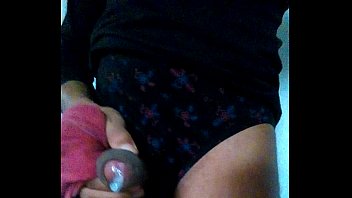 Boy Masturbating Wearing His Friend' ' Stolen Sexy Panty