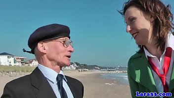 Stockinged Mature Spitroasted In Trio By Guys