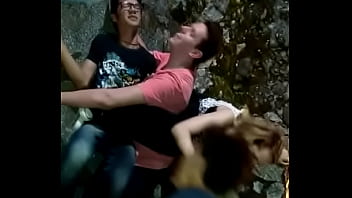 Human Mountain In Public With A Queen And Her Two Ugly Slaves