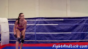 Eurobabe Masturbates After Wrestling