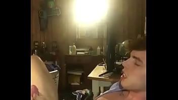 Cute College Guy With Tattoo Cums In Basement - Hornycamguys.com