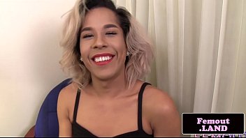 Classy Black Trans Queen Solo Jerking Session