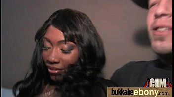 Ebony Gang Bang And Cum Feeding 6 - interracial, blowjob, group, cocks, gangbang, oral, bukkake - Video 4842390