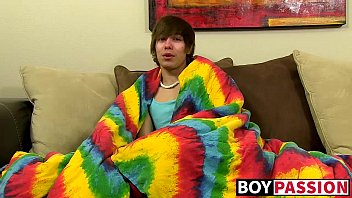Emo Twink Jacking Off His Uncut Cock And Ass Dildoing