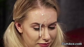 Wicked Babe Gets Sperm Load On Her Face Eating All The Spunk