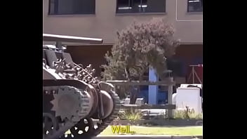 Guy Smashes Girl With Tank