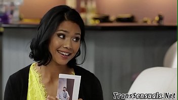 Asian Ladyboy Jizzing