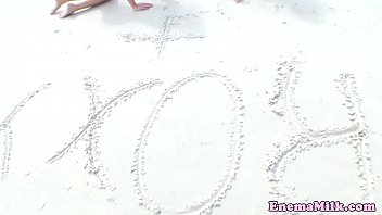 Showering Lesbians Squirting Enemas In Shower