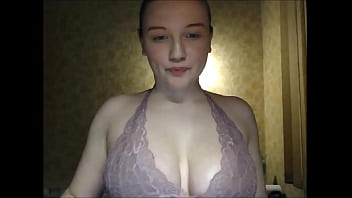 Cute Shy Girl Shows Off Her Big Natural Tits
