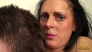 Fingered British Skank Handles Dildo