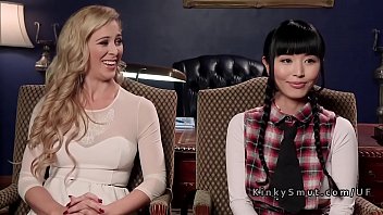 Foreign Student Punished With Rough Sex In Threesome