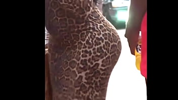 Awesome Booty Walking In A Sexy Dress