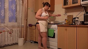 The Fat Girl Prepares In Panties And Then Removes Them.