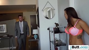 Two Stunning Booty And Busty Babes Satisfying One Guy