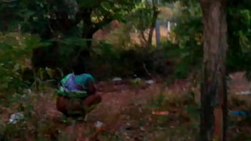 Indian Maid Aunty Peeing Outdoor-2