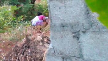 Indian Maid Aunty Peeing Outdoor-3