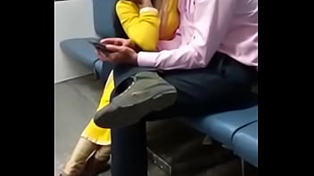 Desi Girlfriend Kissing In Metro
