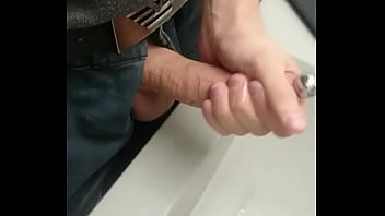 Guy Having A Huge Cumshot Through Penis Plug