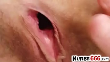 Amanda Vamp A Hot Nurse Showing Off Her Nasty Hairy Twat