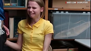 Nasty Teen Thief Catrina Petrov Gives A Sloppy Blowjob And Gets Her Pussy Screwed By Lp Officer In The Back Office