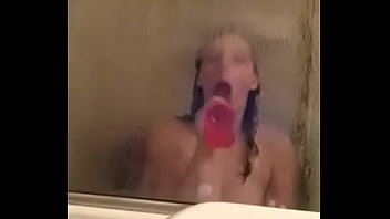 Babe Sucks On Dildo Then Fucks It