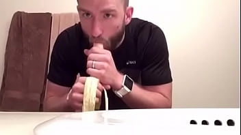 Discreet Straight Priest Sucking On Banana Hot