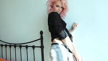 Hot Girl Josie Strips To Show Her Tattoos And Perky Tits