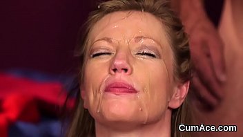 Nasty Doll Gets Jizz Load On Her Face Swallowing All The Love Juice