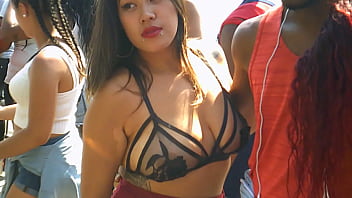 Exotic Hottie Flashes Her Nips At Pride 2016!