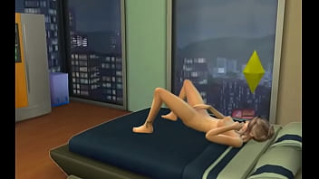 Sim Masturbates In Bed